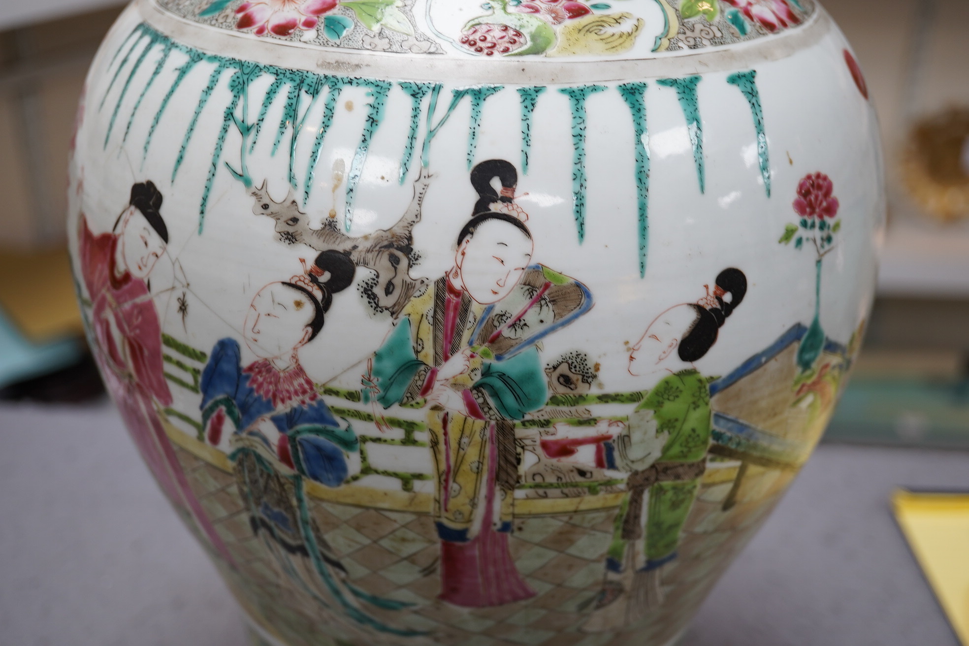 A Chinese famille rose baluster vase, Yongzheng period (1723-35)